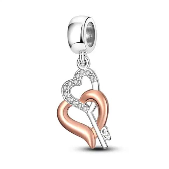 Key To My Heart Pendant Charm - Picture 1 of 4